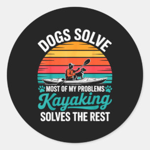 Kayak Novelty For Men Women Kayaker Kayaking Kayak Classic Round Sticker
