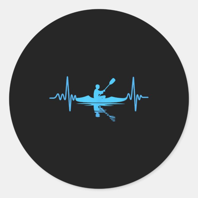 Kayak Novelty For Men Women Kayaker Kayaking Kayak Classic Round Sticker (Front)