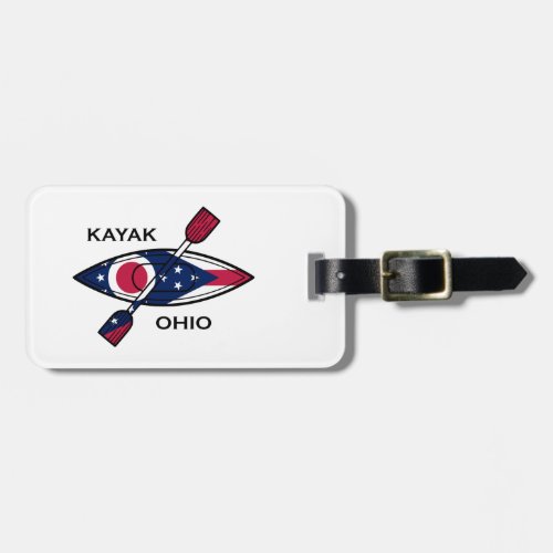 Kayak Ohio Flag Luggage Tag