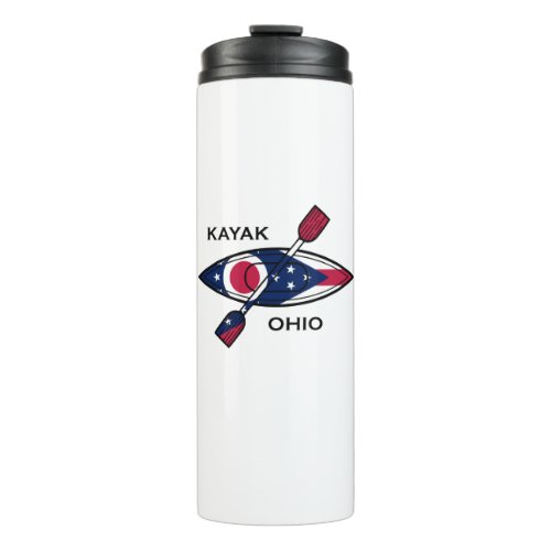 Kayak Ohio Flag Thermal Tumbler