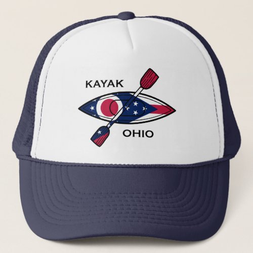 Kayak Ohio Flag Trucker Hat