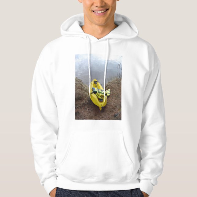 Kayak on shore hoodie (Front)