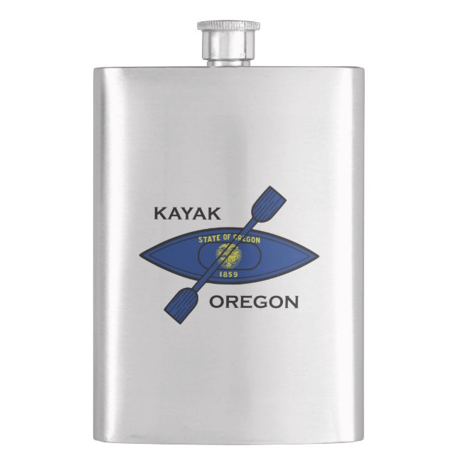 Kayak Oregon Flag Flask (Front)