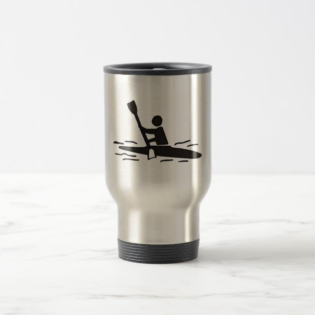Kayak Outline Travel Mug (Center)