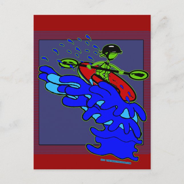 Kayak Over Waterfall Shirts & Things Postcard (Front)