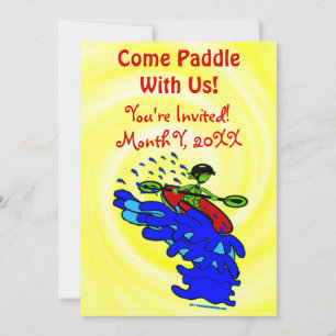 Kayak Paddle Fun Party Invitation