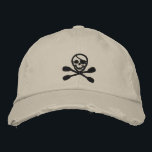 Kayak Paddle Pirate Cap<br><div class="desc">This cap features an embroidered pirate Jolly Roger, but those crossbones look suspiciously like kayak paddles! Perfect gift for the pirate kayaker in your life.</div>