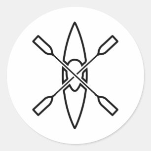 KAYAK PADDLES Kayaking Outfit Canoe Gear Kayaker Classic Round Sticker