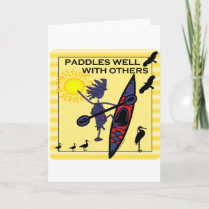 Kayak Paddles Well on Yellow Card