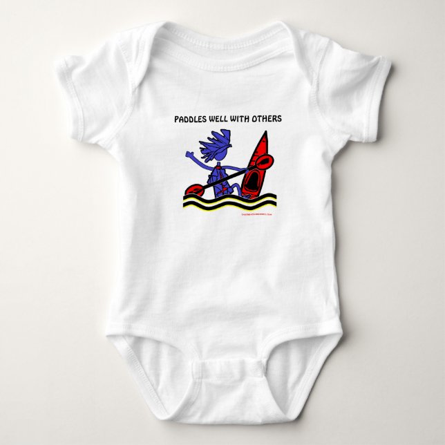 Kayak: Paddles Well With Others Baby Bodysuit (Front)