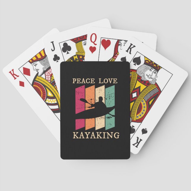 Kayak - Peace Love Kayaking Poker Cards (Back)