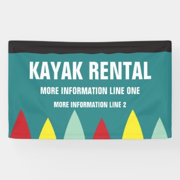 Kayak Rental Business Or Kayak Event Banner by Sideview at Zazzle