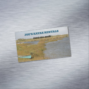 Kayak Rental/ Outdoor Nature Guided Tours  Business Card Magnet