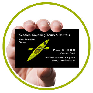 kayak Rental Water Sports Theme Business Card