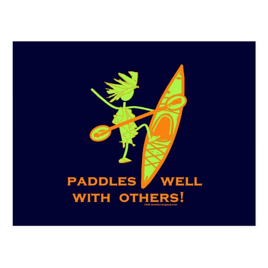 Kayak Shirt, Kayak Gift, Bumper Sticker and more! Postcard