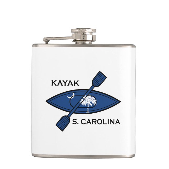 Kayak South Carolina Flag Flask (Front)