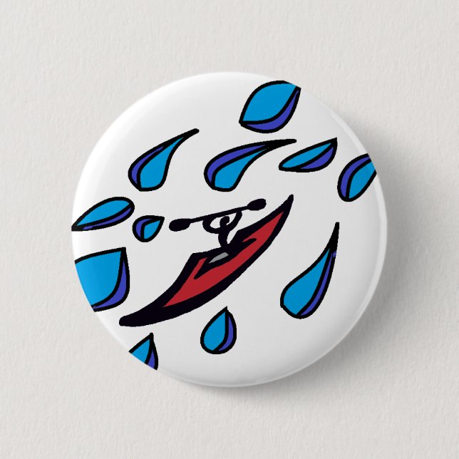 Kayak Splash Zones Pinback Button (Front)