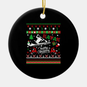 Kayak T shirt - Kayak Christmas Shirt Ceramic Ornament