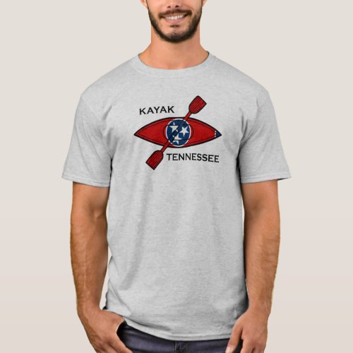 Kayak Tennessee Flag T_Shirt