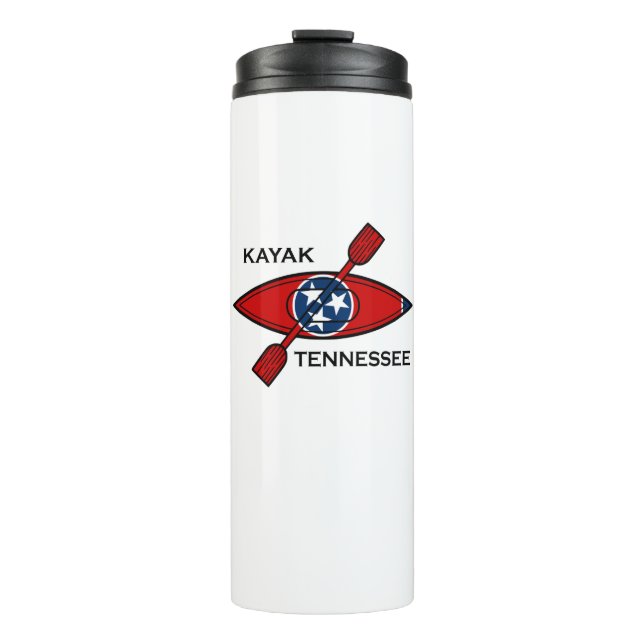 Kayak Tennessee Flag Thermal Tumbler (Front)
