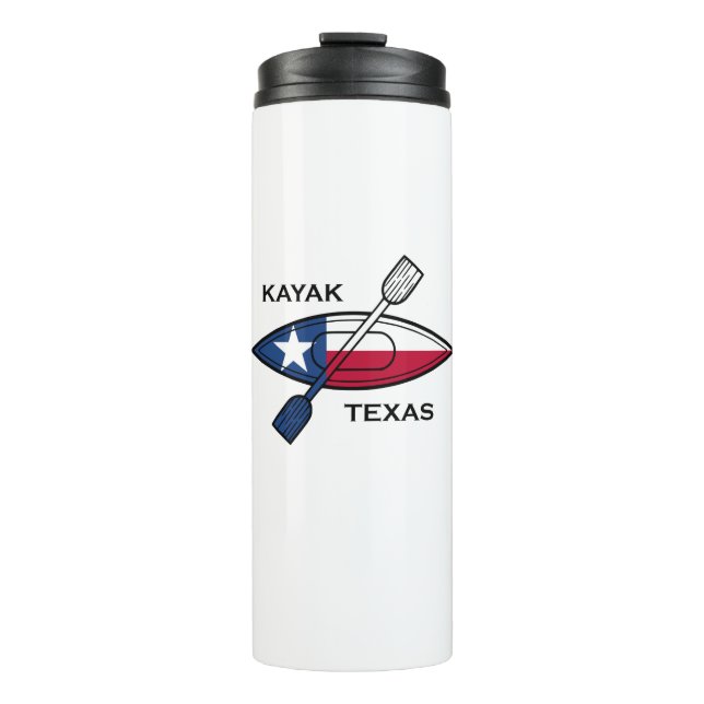 Kayak Texas Flag Thermal Tumbler (Front)