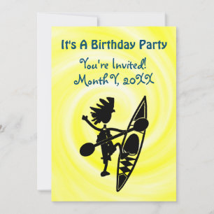 Kayak Themed Joyful Party Invitation