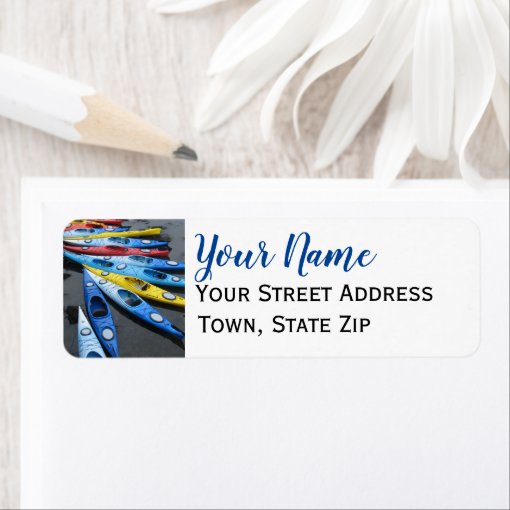 Kayak Themed Personalized Return Address Labels Zazzle