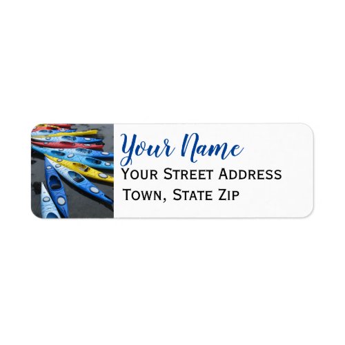 Kayak Themed Personalized Return Address Labels