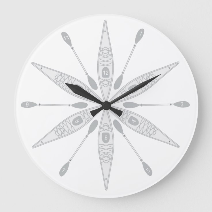 Kayak Time wall clock Zazzle
