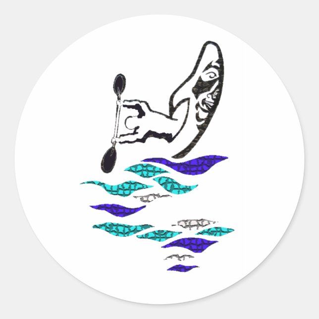 Kayak View Classic Round Sticker (Front)