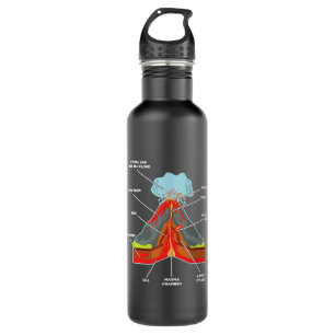 Kayak Water Volcano Lover Geologist Scientist Magm Stainless Steel Water Bottle