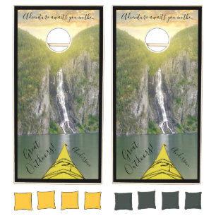 Kayak Waterfall Adventure Cornhole Set