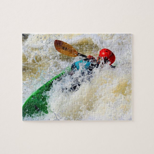 Kayak Whitewater Adrenaline Rush - 8x10 Jigsaw Puzzle (Horizontal)