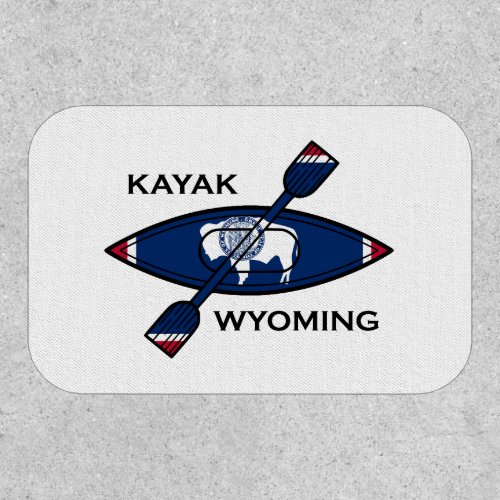 Kayak Wyoming Flag Patch