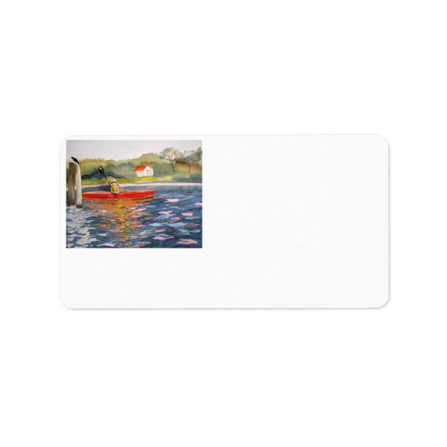 Kayaker address labels you personalize (Front)