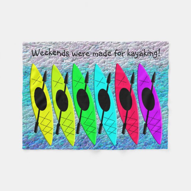 Kayaker Fleece Blanket #2 (Front (Horizontal))