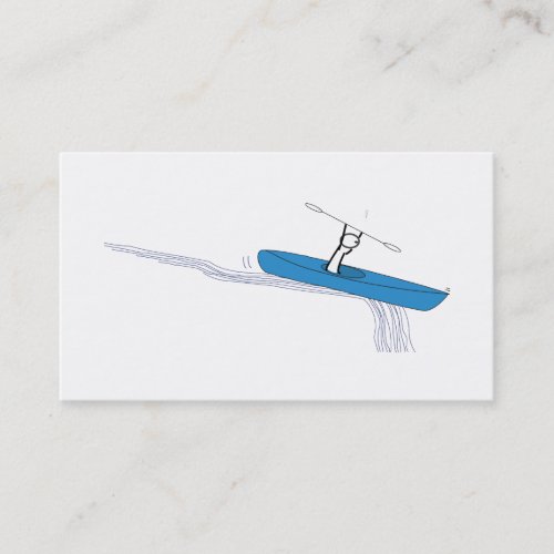 Kayaker on the water business card template