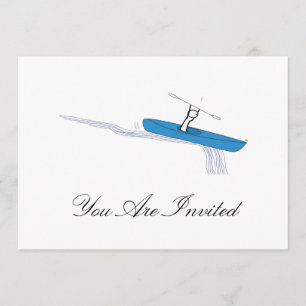 Kayaker on the water invitation