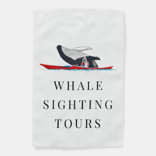 Kayaker Whale Watching Sea Kayaking Tours  Garden Flag