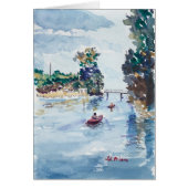 Kayakers on Weeki Wachie Watercolor Painting (Front)