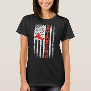 Kayaking American Flag Kayak Usa Canoe Patriotic K T-Shirt