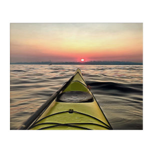 Kayaking at Sunset Acrylic Wall Art
