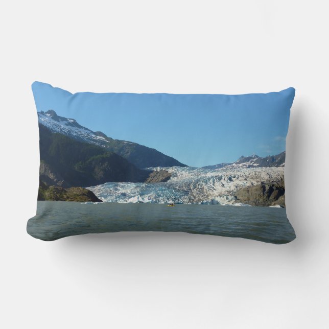 Kayaking at the Mendenhall Glacier Lumbar Pillow (Front)