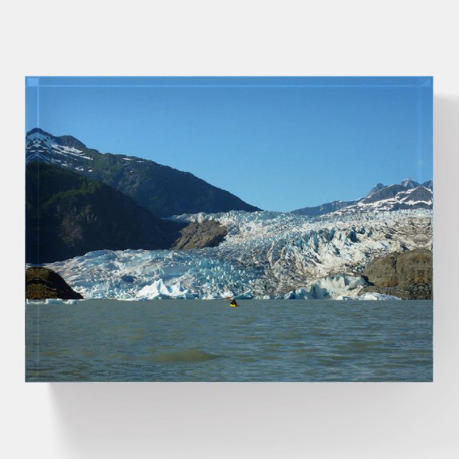 Kayaking at the Mendenhall Glacier Paperweight (Front)