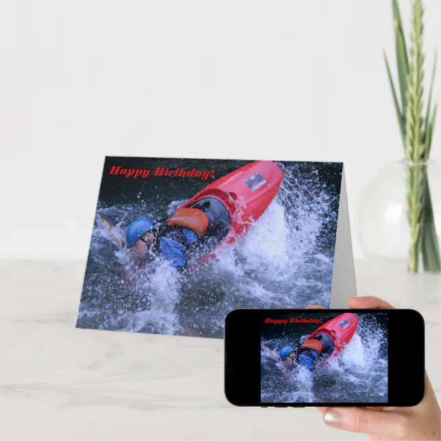 Kayaking Birthday Card Zazzle 7794