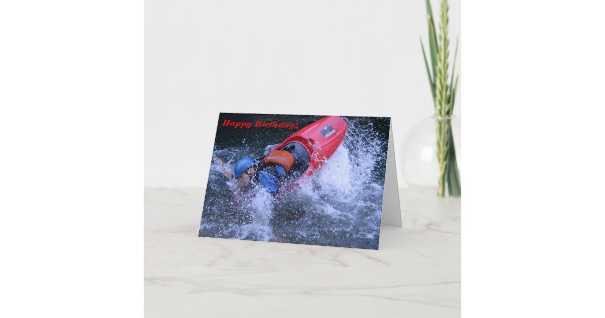 Kayaking Birthday Card Zazzle 9836