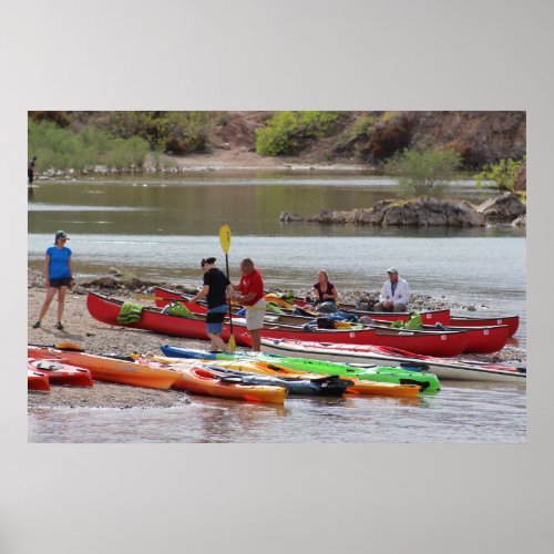 Kayaking Black Canyon Colorado River Arizona Poster