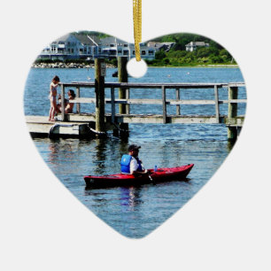 Kayaking Bristol RI Ceramic Ornament