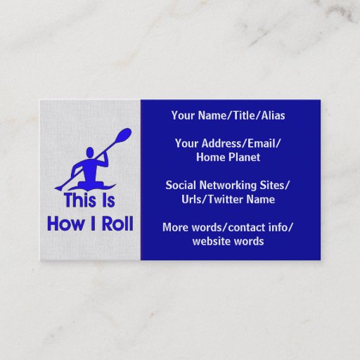 Customizable Kayaking Business Card Templates