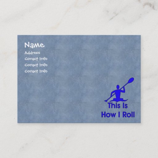 Customizable Kayaking Business Cards
